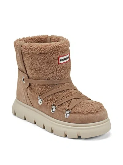 Pink Hunter Moriah Teddy Boot In Sand