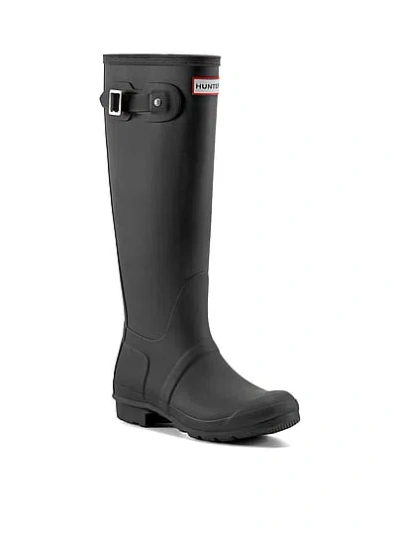 Pink Hunter Original Tall Rain Boots In Black