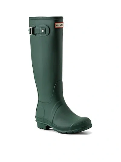 Pink Hunter Original Tall Rain Boots In Green