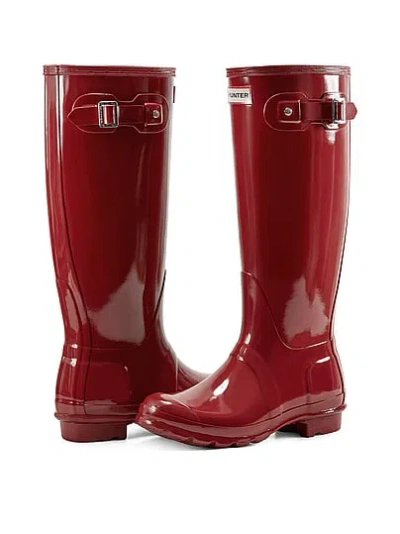 Pink Hunter Original Tall Rain Boots In Red