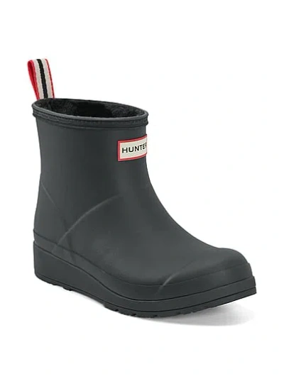 Pink Hunter Play™ Insulated Shearling Short Rain Boots In Black