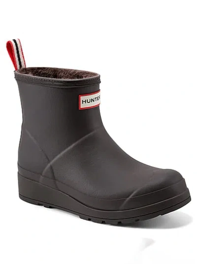 Pink Hunter Play™ Insulated Shearling Short Rain Boots In Brown
