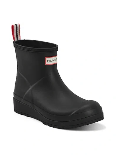 Pink Hunter Play Short Rain Boots In Black