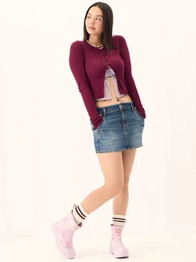 Pink Hunter X Loveshackfancy Play Short Scoop Boots In Floral