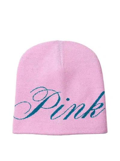 Pink Knit Beanie In