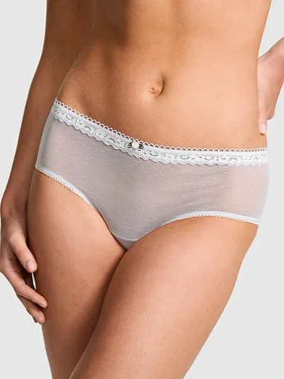 Pink Lace Cheeky Panty In Blue