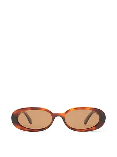 Pink Le Specs Outta Love Sunglasses In Animal Print