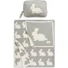 Pink Lemonade Bunny Baby Set In Grey/ Natural