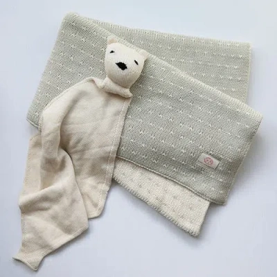 Pink Lemonade Dainty Dots Baby Blanket And Lovie Set In Neutral