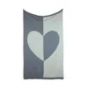 Pink Lemonade Dual Heart Travel Throw Blanket In Grey