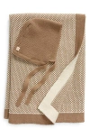 Pink Lemonade Elegant Dove Organic Cotton Hat & Blanket Set In Dove