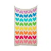 Pink Lemonade Hearts Travel Throw Blanket