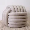 Pink Lemonade Knotted Pouf, Large In Beige
