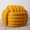 Pink Lemonade Knotted Pouf, Large In Tuscan Sun/yellow