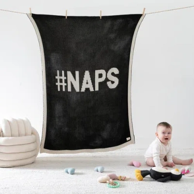 Pink Lemonade #naps Baby Blanket In Black