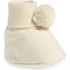 Pink Lemonade Kids'  Pompom Cotton Bootie In Ivory