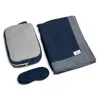 Pink Lemonade Reversible Solid Travel Set In Blue