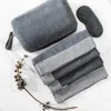 Pink Lemonade Reversible Solid Travel Set In Dark Grey
