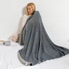 Pink Lemonade Ribbed Blue Throw In Blue