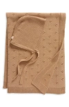 Pink Lemonade Trefle Organic Cotton Blanket & Hat Set In Cuban Sand