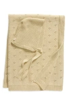 Pink Lemonade Kids'  Trefle Organic Cotton Blanket & Hat Set In Nature