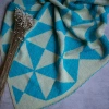 Pink Lemonade Trikona Organic Cotton Throw Blanket In Blue