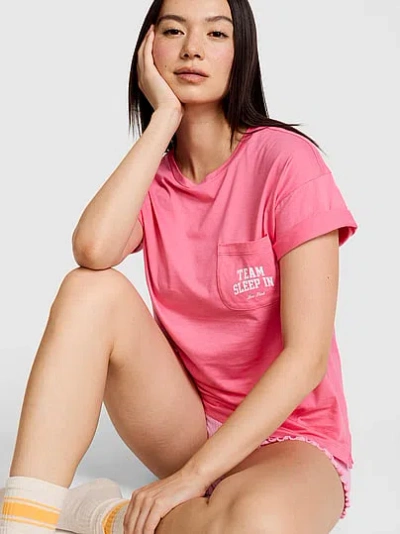 Pink Light As Air Jersey Pocket Tee In