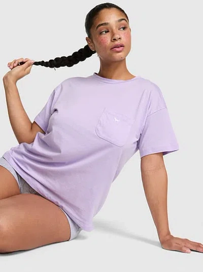Pink Light As Air Jersey Pocket Tee In Purple