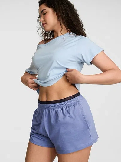 Pink Light As Air Jersey Shorts In Blue