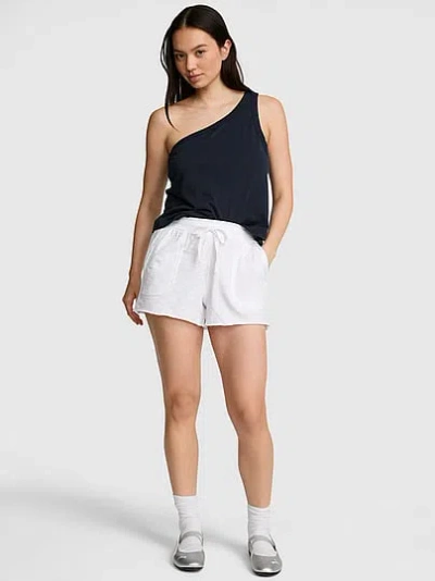 Pink Lightweight Lounge A-line Shorts In Blue