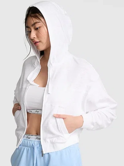 Pink Lightweight Lounge Full-zip Hoodie In Multi
