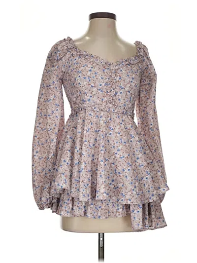 Pre-owned Pink Lily 3/4 Sleeve Blouse In Brown