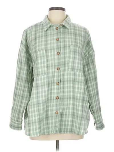 Pre-owned Pink Lily 3/4 Sleeve Blouse In Green