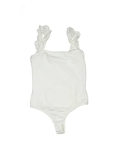 Pre-owned Pink Lily Bodysuit In White