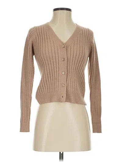 Pre-owned Pink Lily Cardigan Sweater In Tan