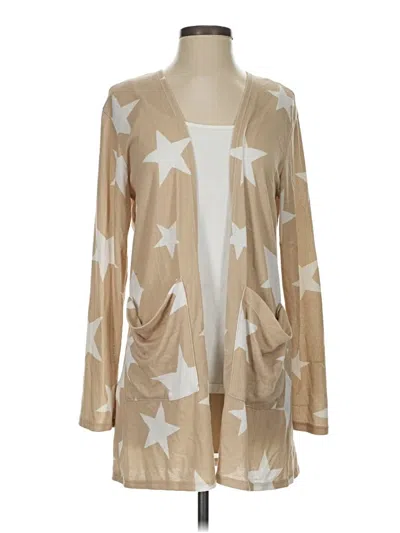 Pre-owned Pink Lily Cardigan Sweater In Tan