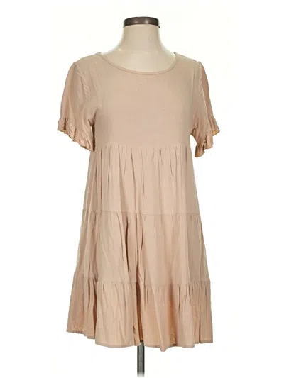 Pre-owned Pink Lily Casual Dress In Brown