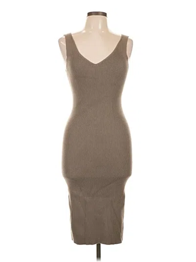 Pre-owned Pink Lily Casual Dress In Brown