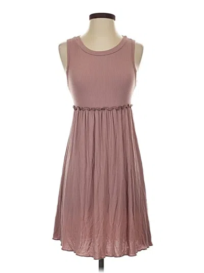 Pre-owned Pink Lily Casual Dress In Brown