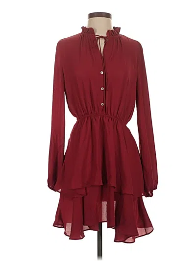 Pre-owned Pink Lily Casual Dress In Burgundy