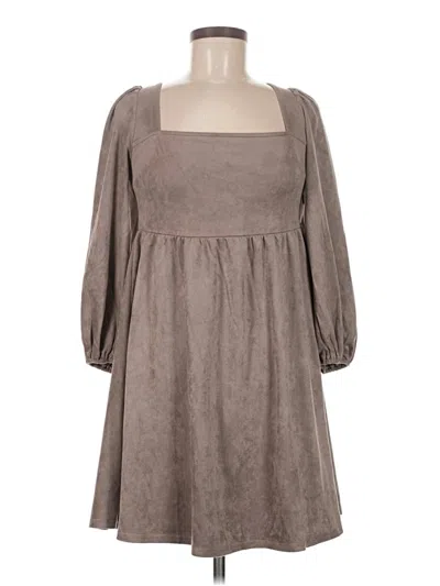 Pre-owned Pink Lily Casual Dress In Gray
