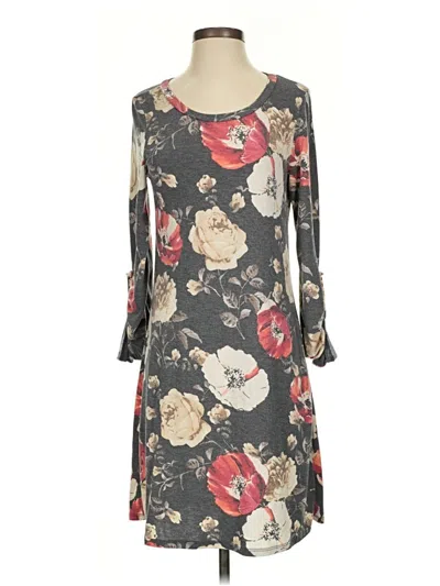 Pre-owned Pink Lily Casual Dress In Gray