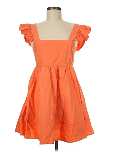 Pre-owned Pink Lily Casual Dress In Orange