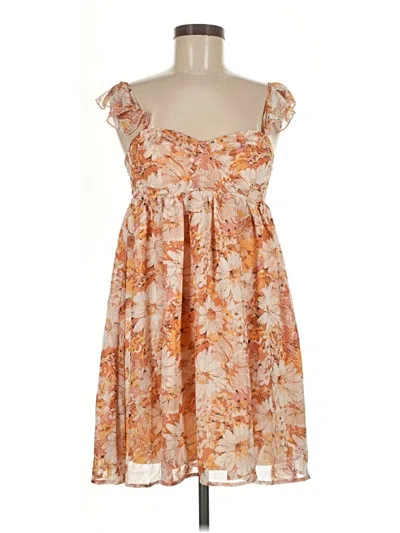 Pre-owned Pink Lily Casual Dress In Orange