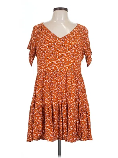 Pre-owned Pink Lily Casual Dress In Orange