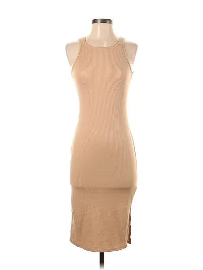 Pre-owned Pink Lily Casual Dress In Tan