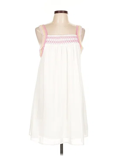 Pre-owned Pink Lily Casual Dress In White