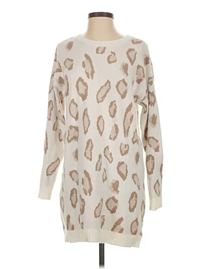 Pre-owned Pink Lily Casual Dress In White