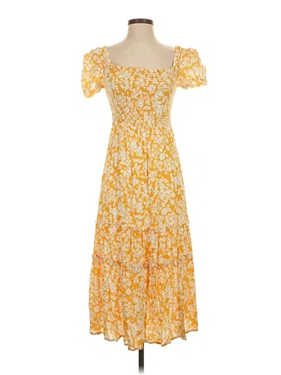 Pre-owned Pink Lily Casual Dress In Yellow