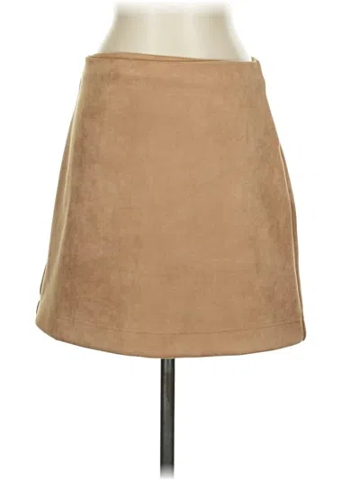 Pre-owned Pink Lily Casual Skirt In Brown